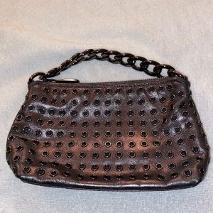 Michael Kors genuine leather metallic mini purse